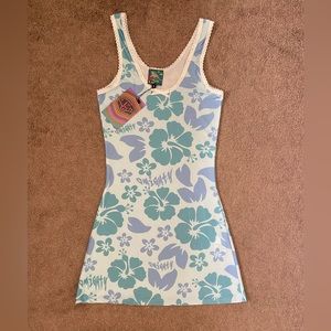 OMIGHTY Blue Hibiscus Dress